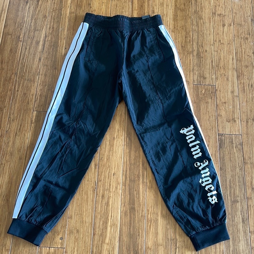 Palm Angels black polyester pants